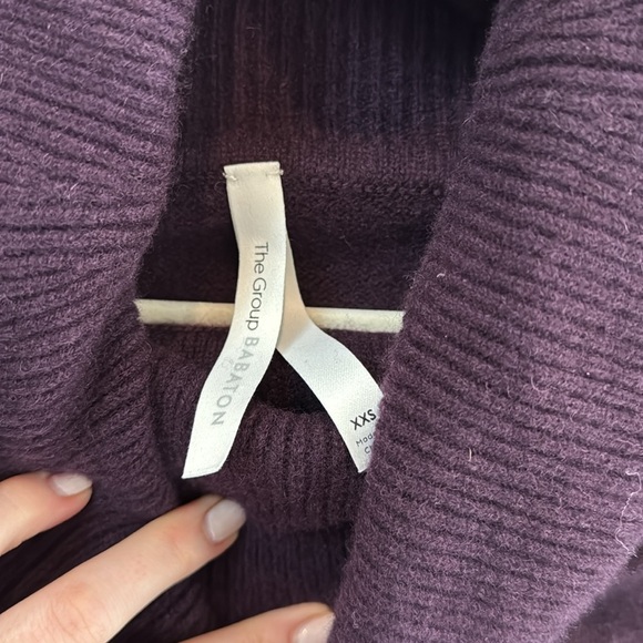 Aritzia The BABATON Group Corrigan Off Shoulder Wool Cashmere Sweater Dress - Picture 4 of 6